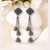Chain Drop Multi Jhumka Silver Oxidised Earrings