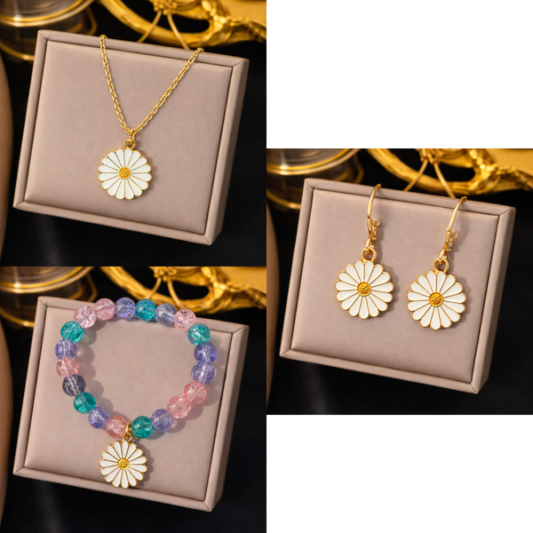 21-Piece Flower Design Exclusive Girls Accessory Gift Box with Jewelry, Clips & Polaroids