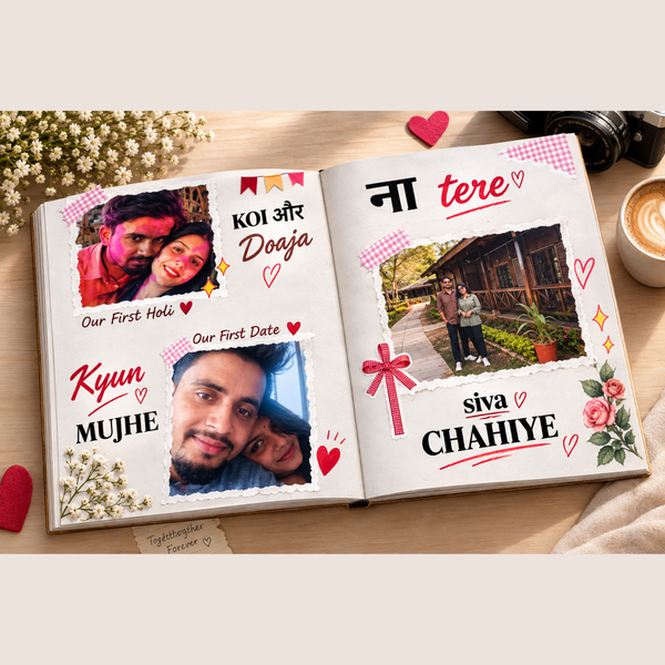 Customised Photo Magazine with Song Lyrics | 8-Page Personalized Love & Memory Magazine – Perfect Gift for Every Occasion
