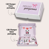 Hello Gorgeous Panda Theme Gift Box (15 Items) | 6 Silver Oxidised Jhumkas + 3 Korean Earrings + 3 Custom Polaroids (1 Spotify) + Free Ring, Cute Keychain & KitKat Chocolate