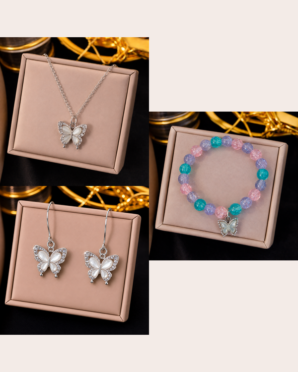 21-Piece Butterfly Design Exclusive Girls Accessory Gift Box with Jewelry, Clips & Polaroids , (Send 4 pics for polaroids on whatsapp 8269379469)
