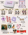 UNIC Gift Box (15 Items) | 4 Silver Oxidised Jhumkas + 3 Korean Earrings + 3 Custom Polaroids (1 Spotify)
