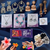 COMBO OF 16 PIECES GIFT HAMPER - 5 EARINGS , 1 RING , 1 NECKLECE , 1 BRACELET , 4 SCRUNCHIES , 2 HAIR CLAW - 1 KISSES CHOCOLATE- 1 KEYCHAIN