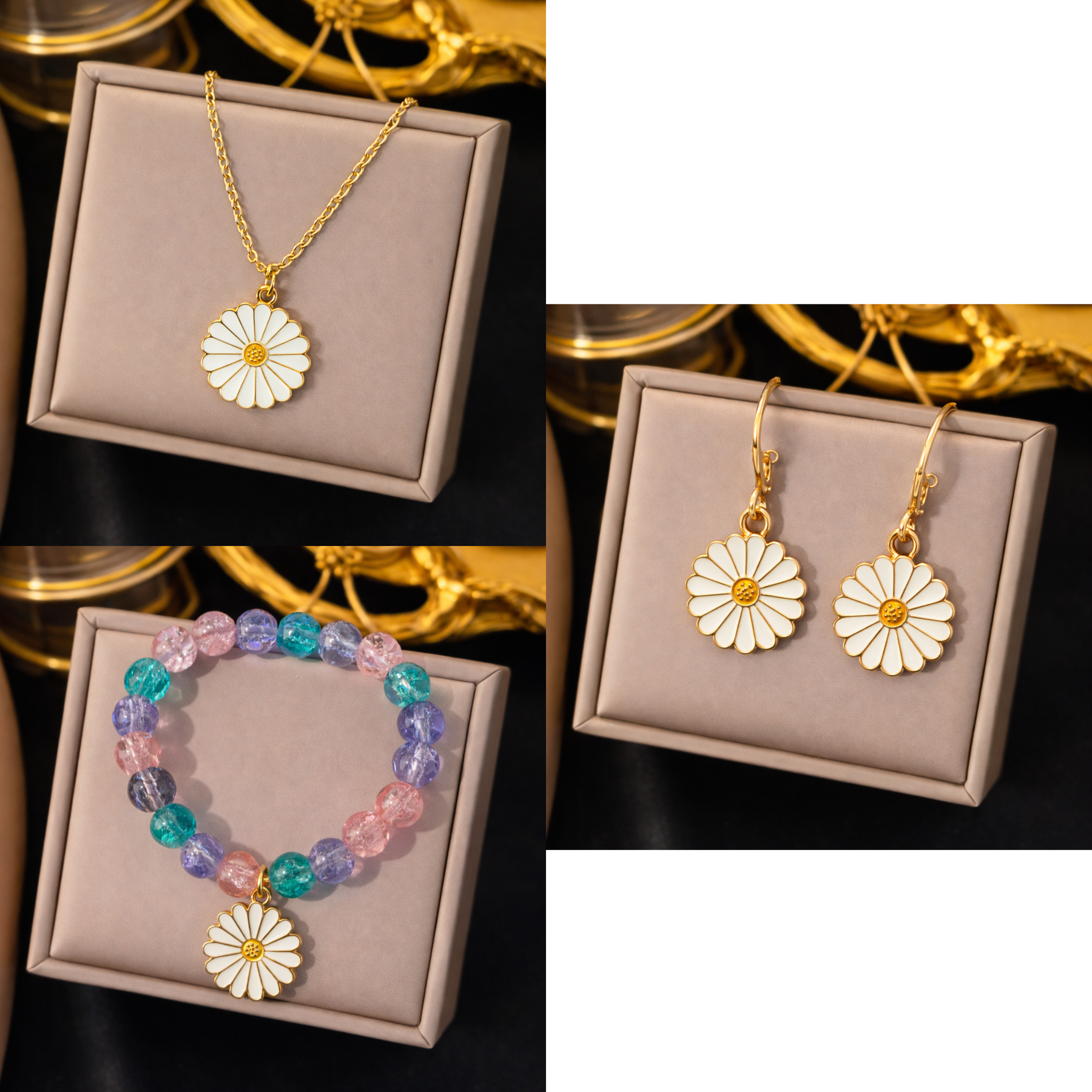 21-Piece Flower Design Exclusive Girls Accessory Gift Box with Jewelry ...